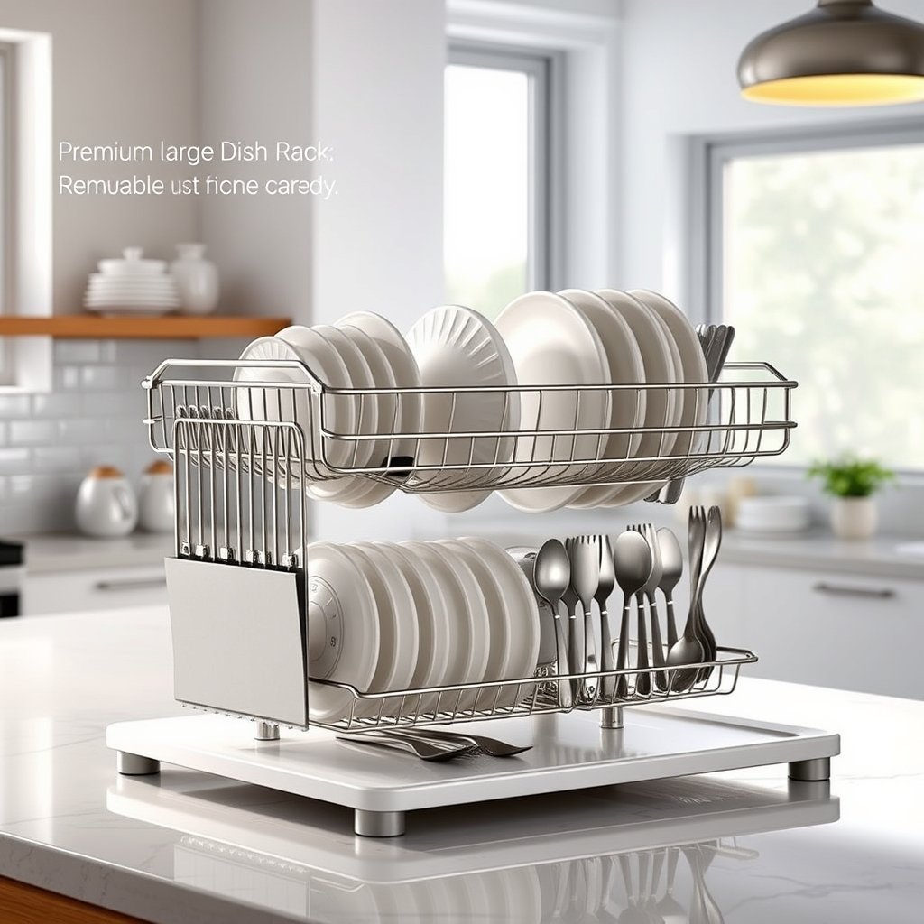 Best Large Dish Rack Review: Rust-Resistant? 1 Best Large Dish Rack product view