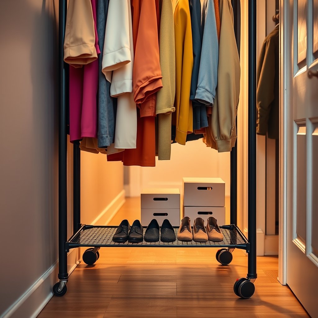 SONGMICS Rolling Clothes Rack Review: Sturdy? 2 Heavy Duty Clothing Rack with Wheels in action