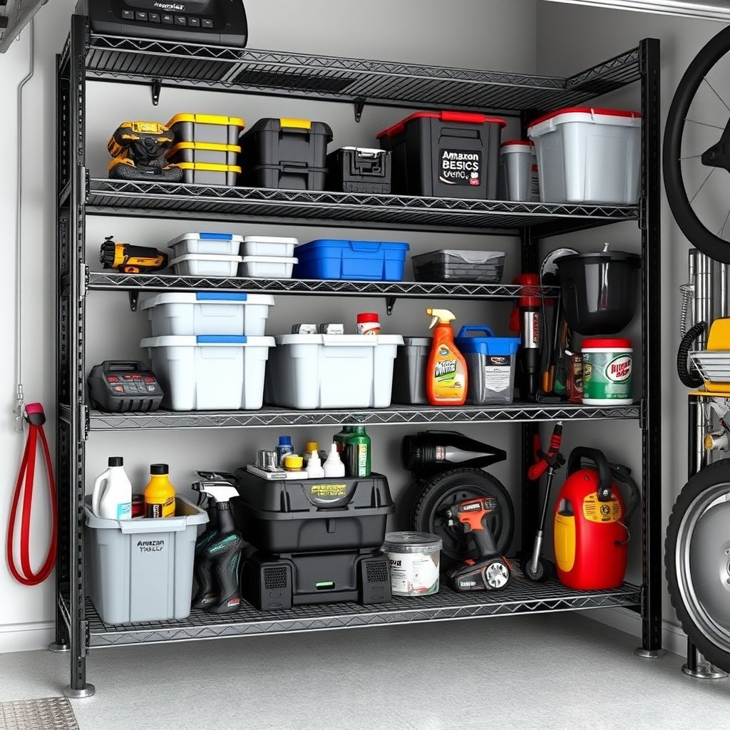 Husky Heavy Duty Garage Shelving in action
