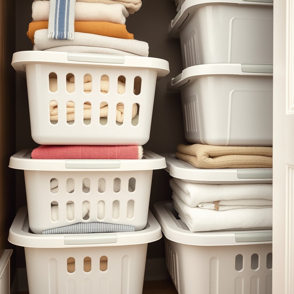 laundry basket in action